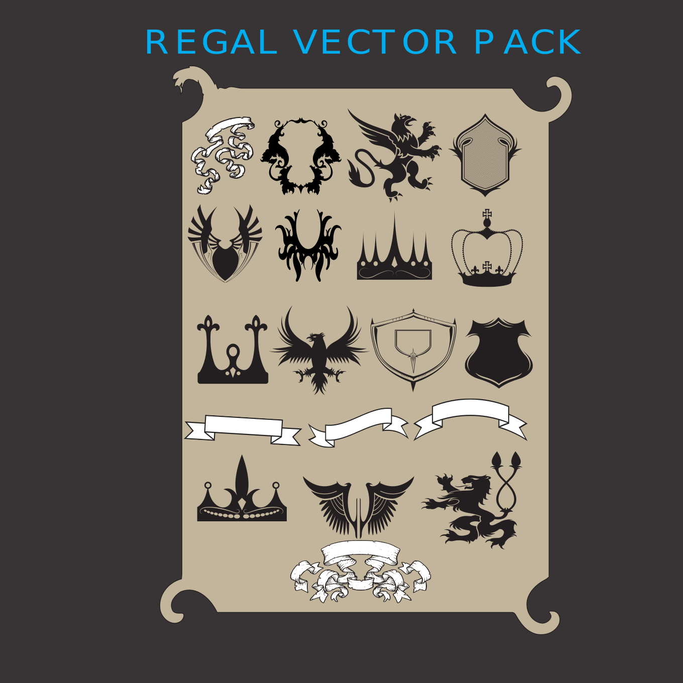 regal vector Retro Icons, Primitive Icons & Regal Vector Pack
