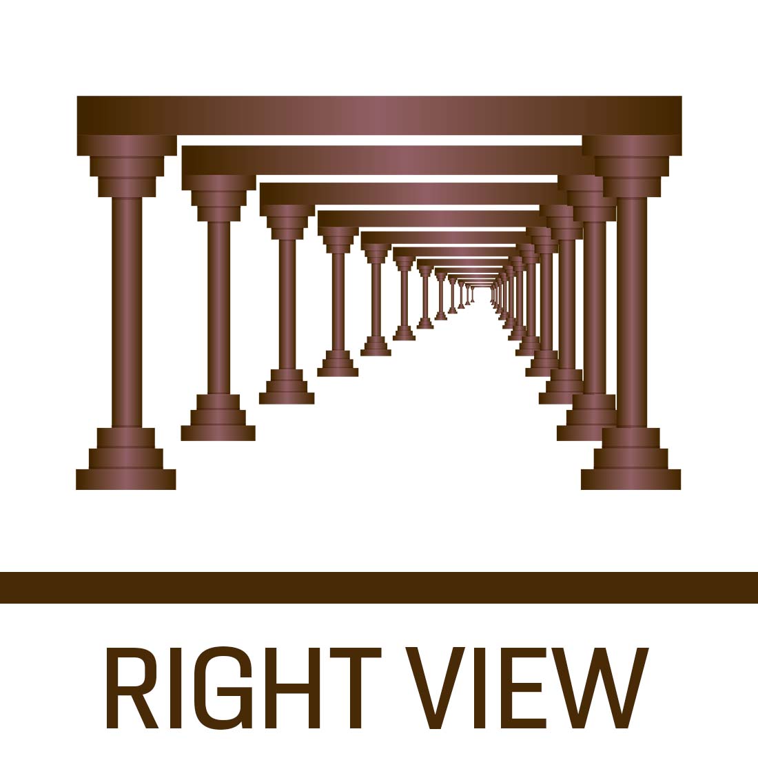 right preview 4 Views Vector Pillars ClipArt (Post - Column - Pole - Rod - Tower - Tshirt Art).