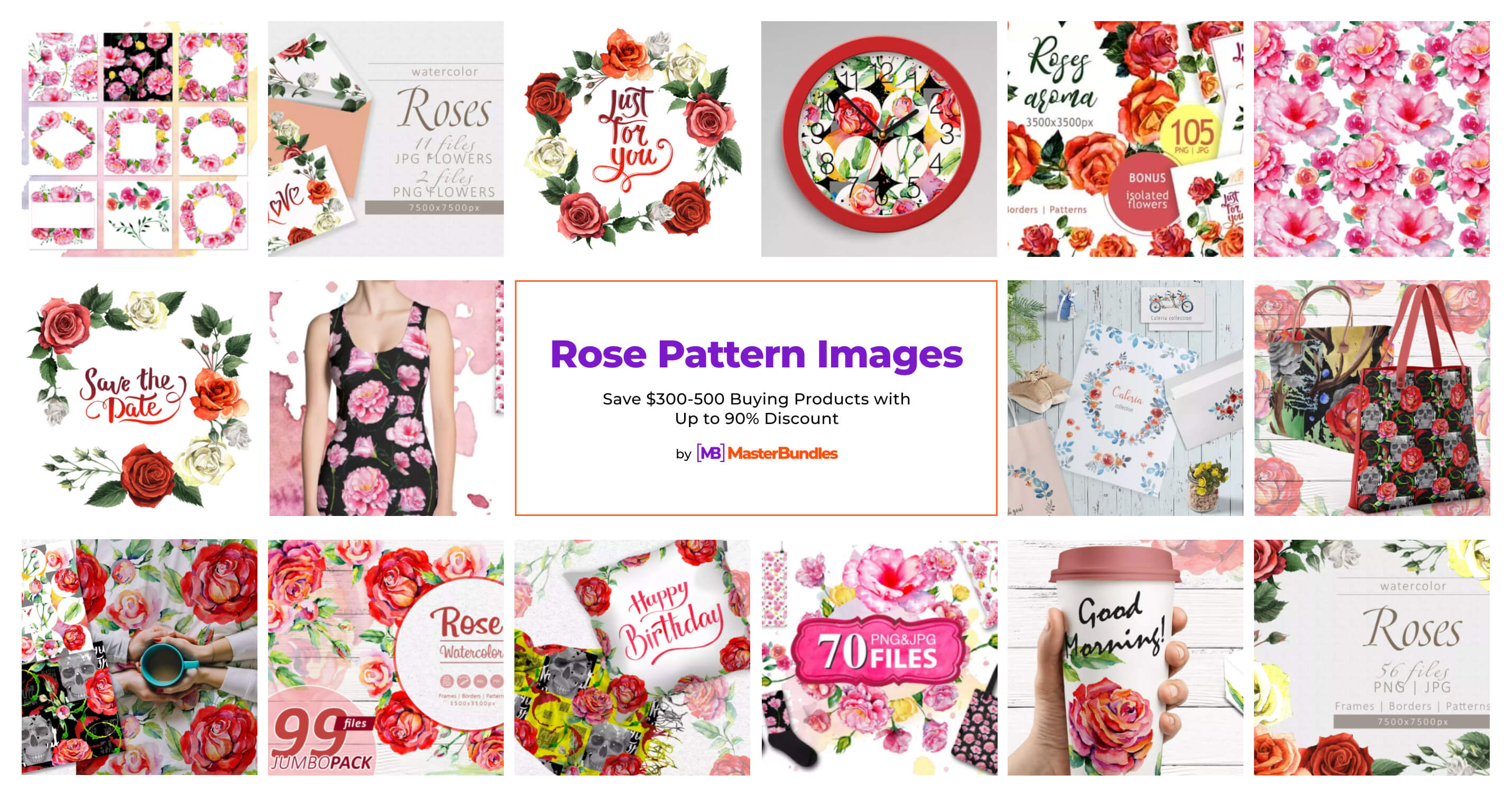 24 Rose Pattern Graphic Products For 2024 MasterBundles   Rose Pattern Images 