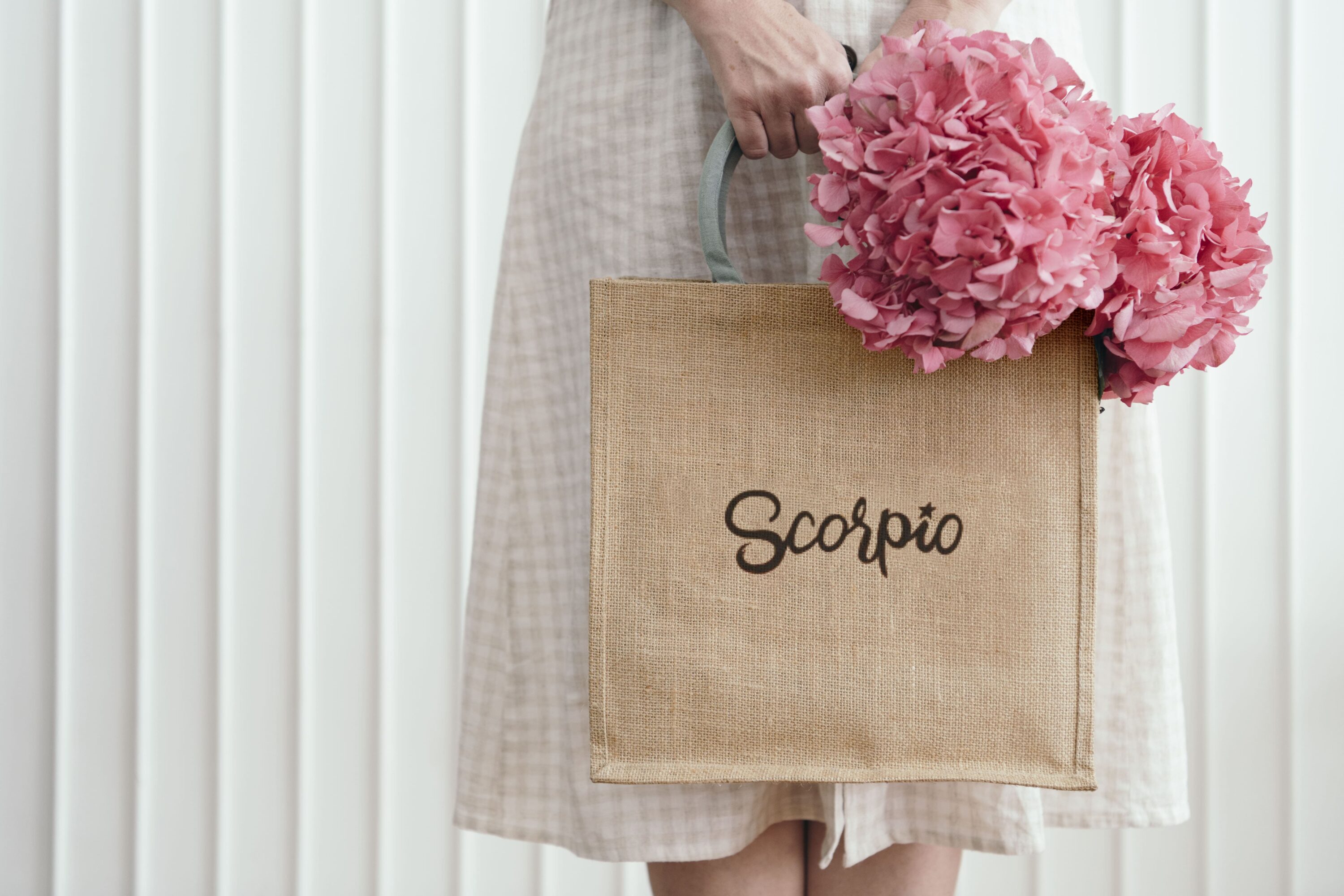 Beautiful bag with scorpio zodiac image.