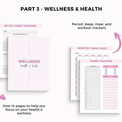 Perfect planner for your wellness and health.