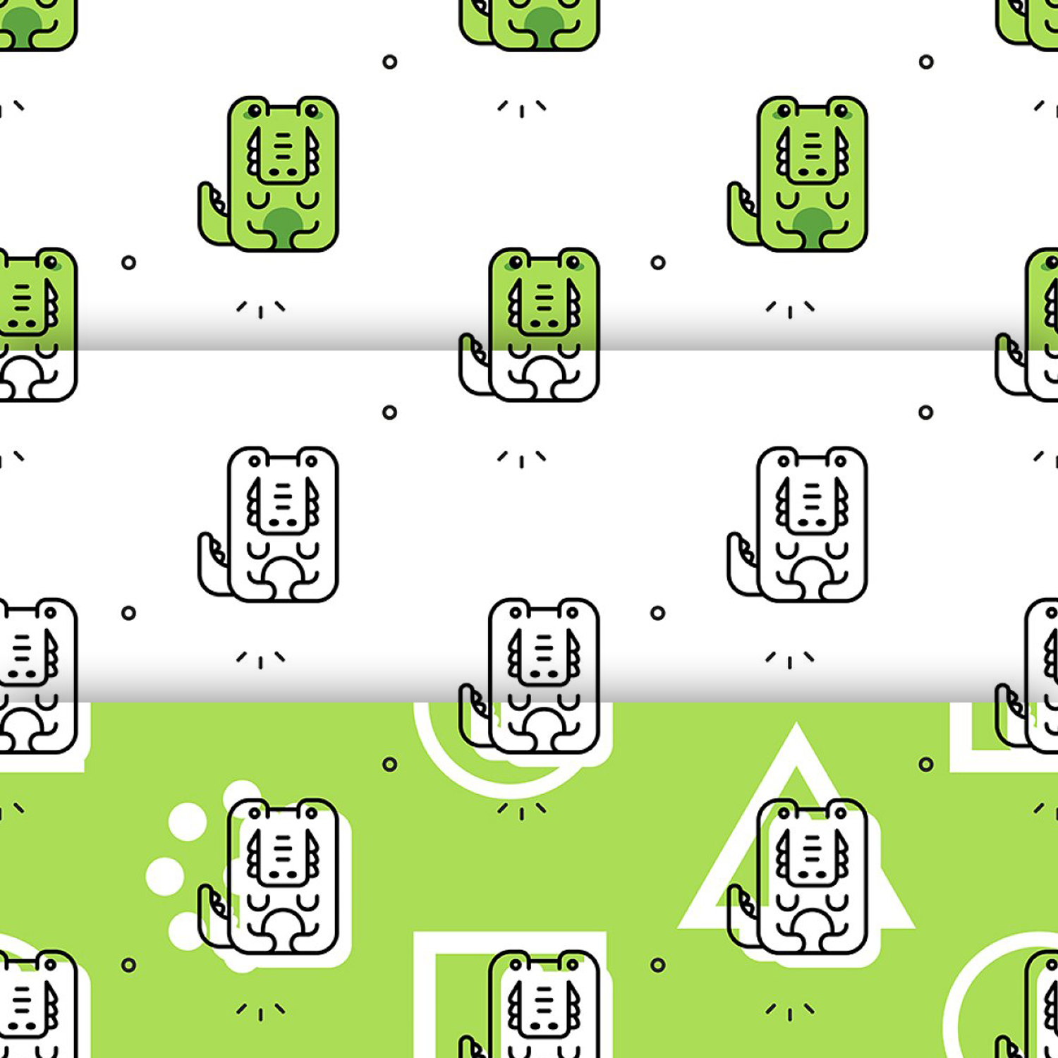 Seamless pattern with Crocodiles cover.