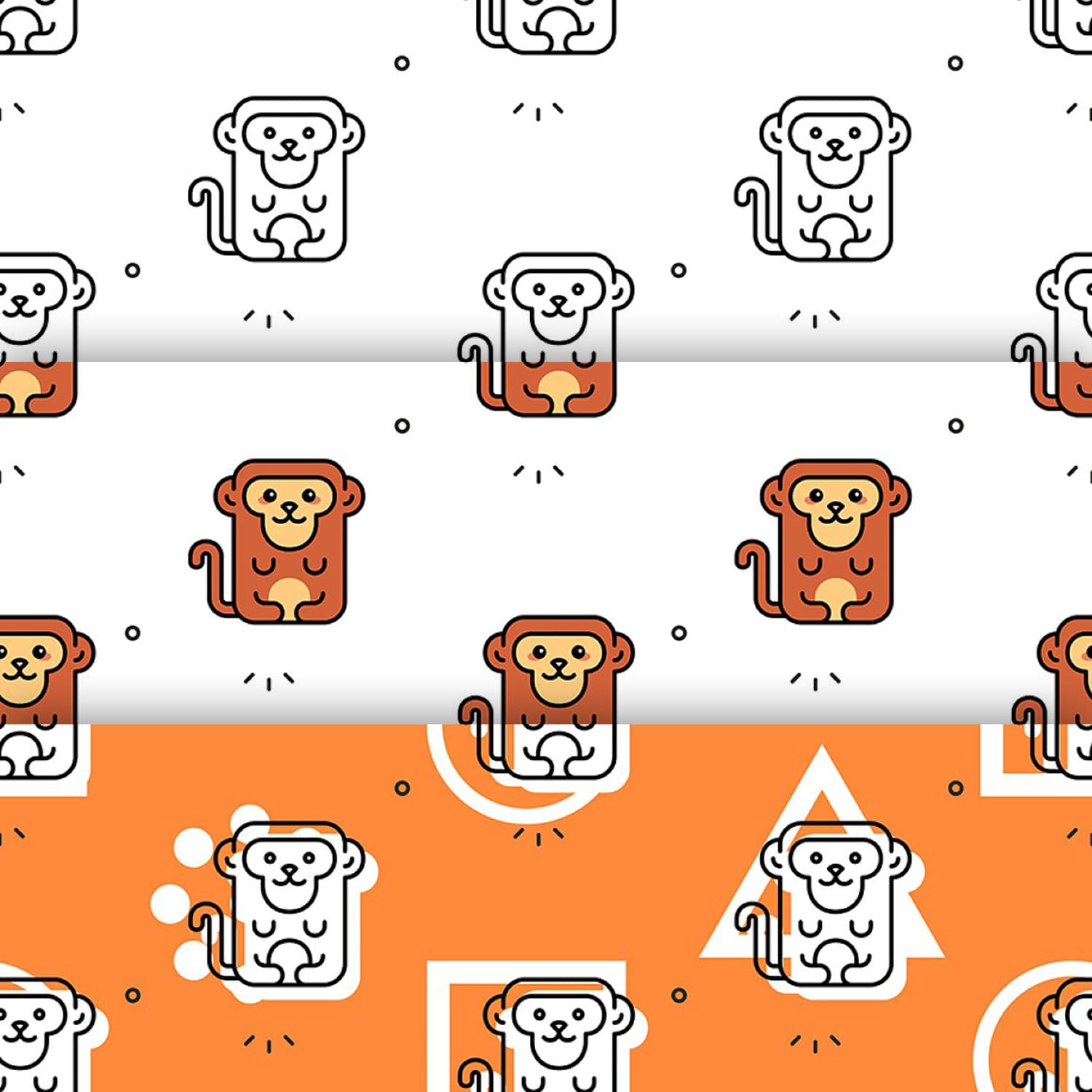 Seamless pattern with Monkeys cover.