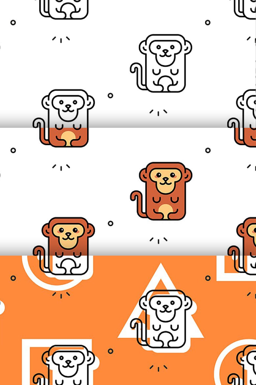 seamless pattern with monkeys pinterest 1000 1500