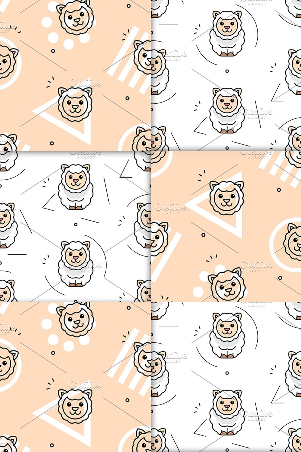 seamless pattern with sheeps pinterest 1000 1500