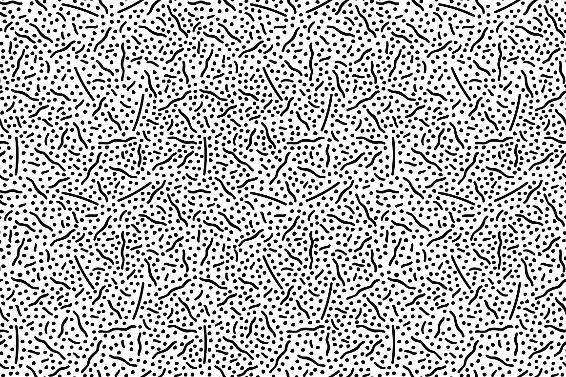 SO creative pattern with different black geometrics.