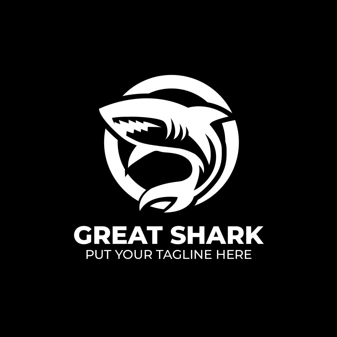 Shark Logo Design Dark.
