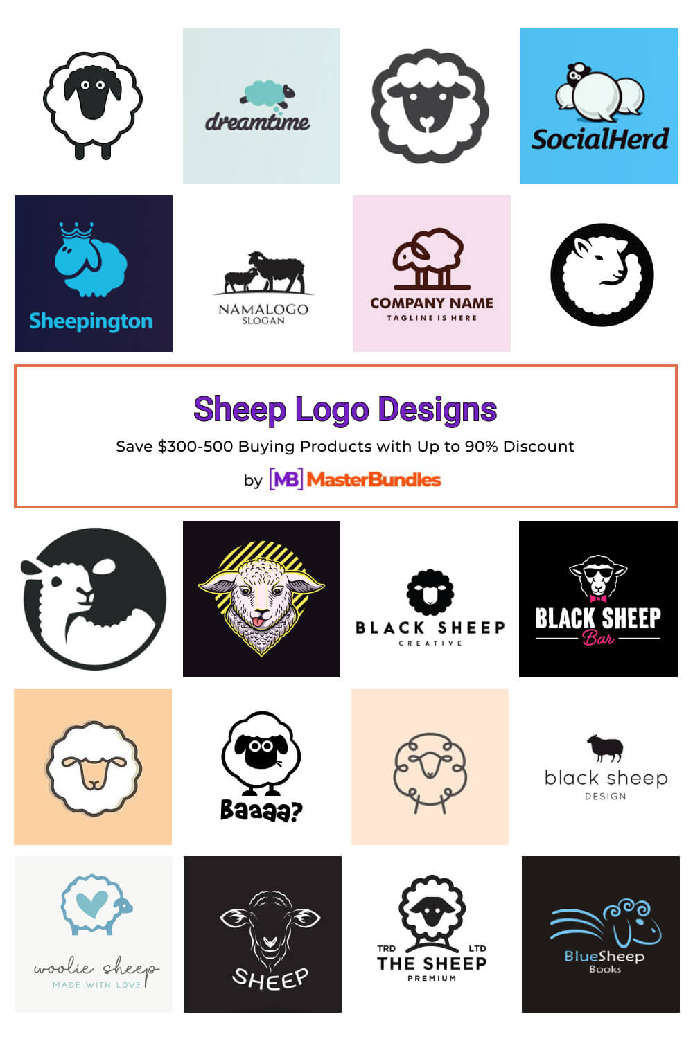 sheep logo designs pinterest image.