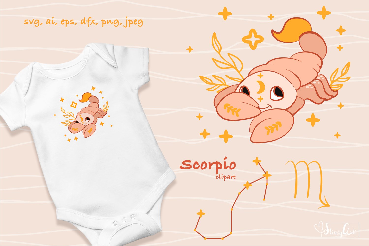 Baby bodysuit with a picture of a koi fish on it.