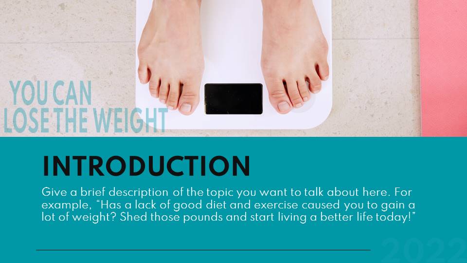 introduction slide Lose Weight PPT Seminar.