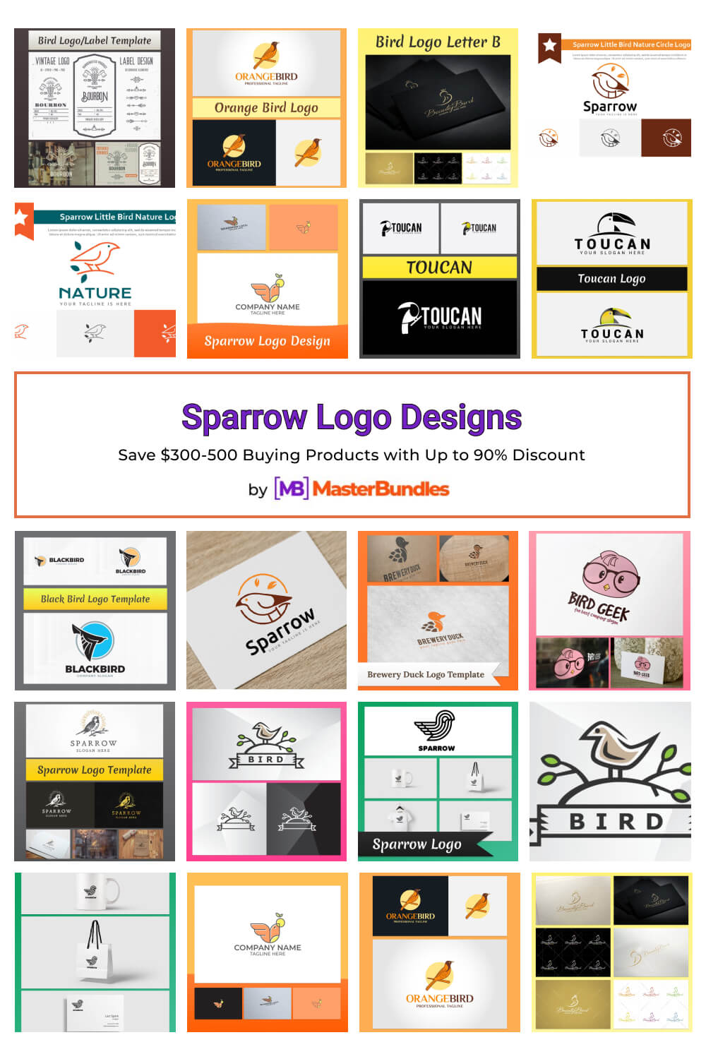 sparrow logo designs pinterest image.