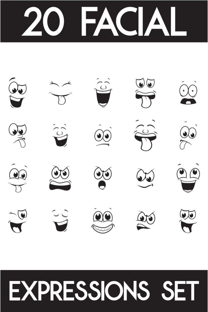 Funny Cartoon Facial Expressions Sublimation Svg Design - MasterBundles