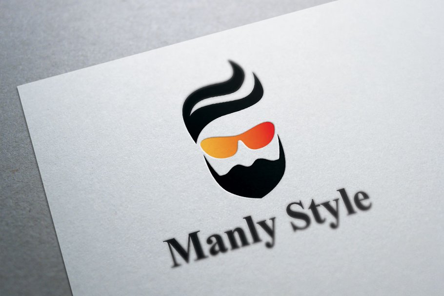 Cover image of Stylish Beard and Hair Logo Template.