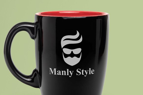 Manly design for a cup.