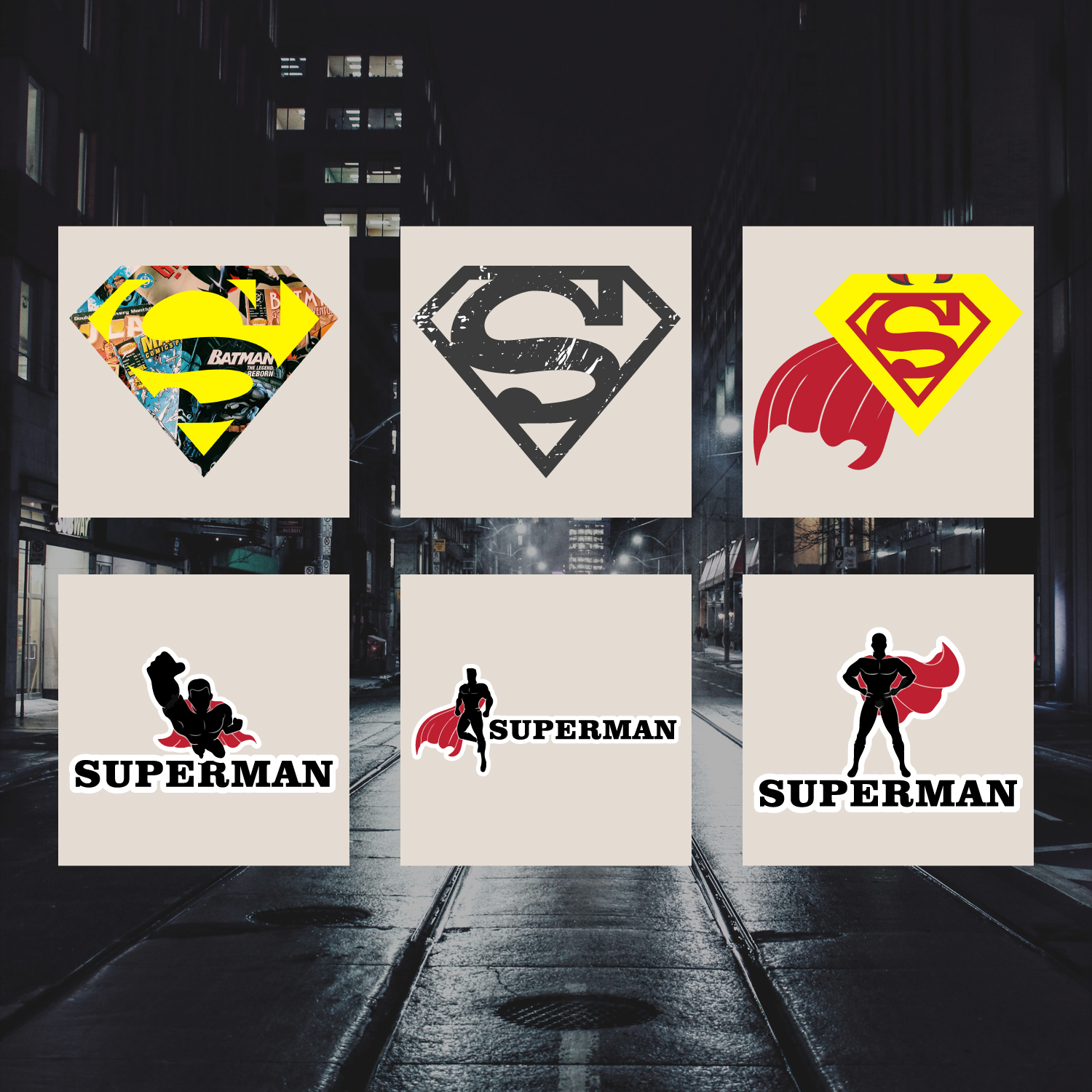 superman logo template cover.