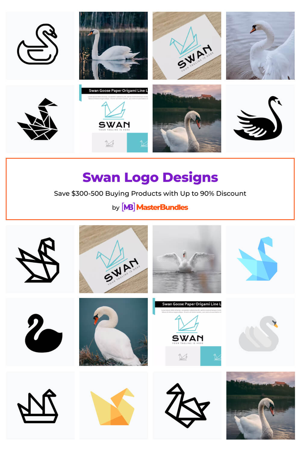 swan logo designs pinterest image.