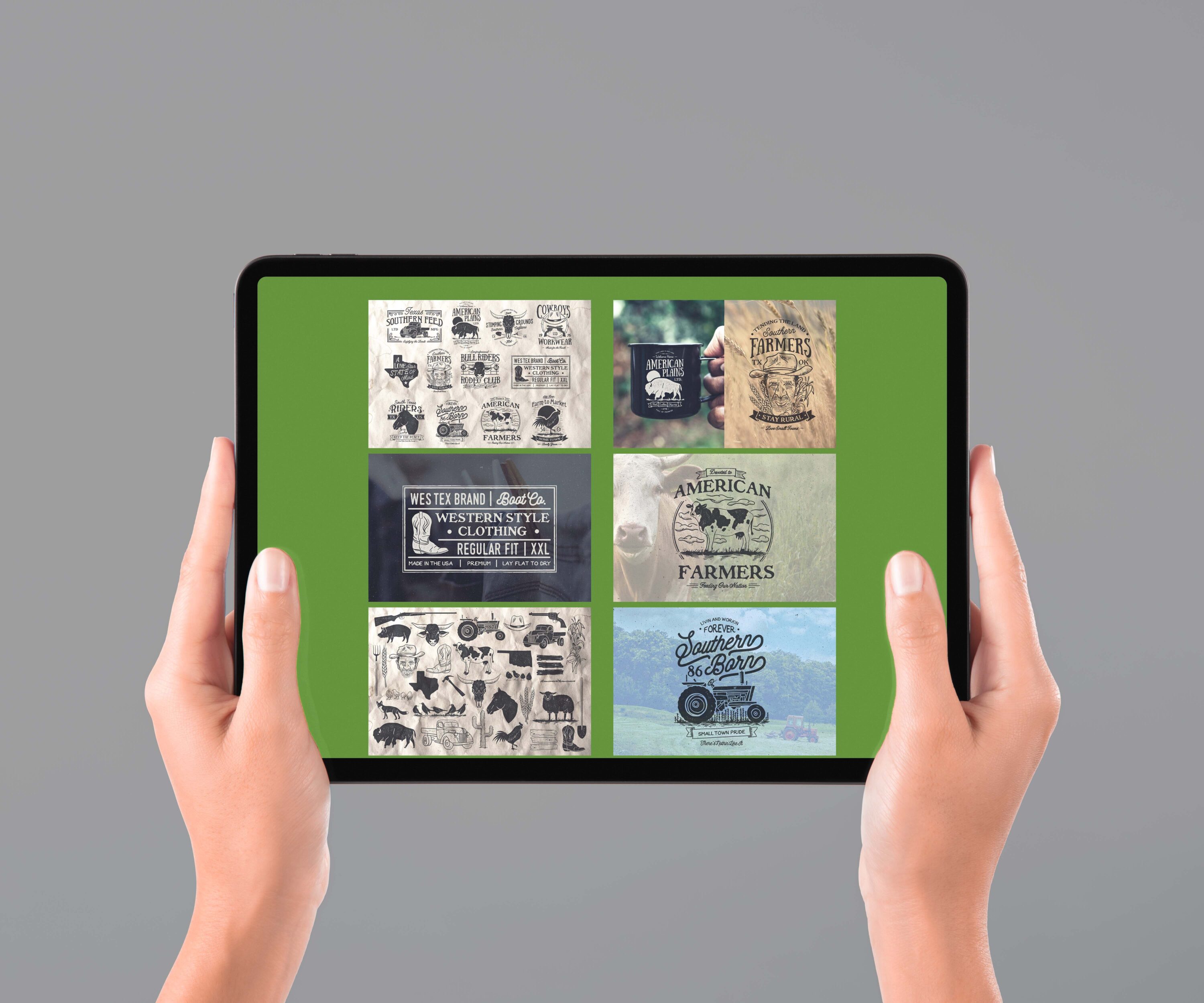 Farmhouse Vintage Badges and Logos - tablet.