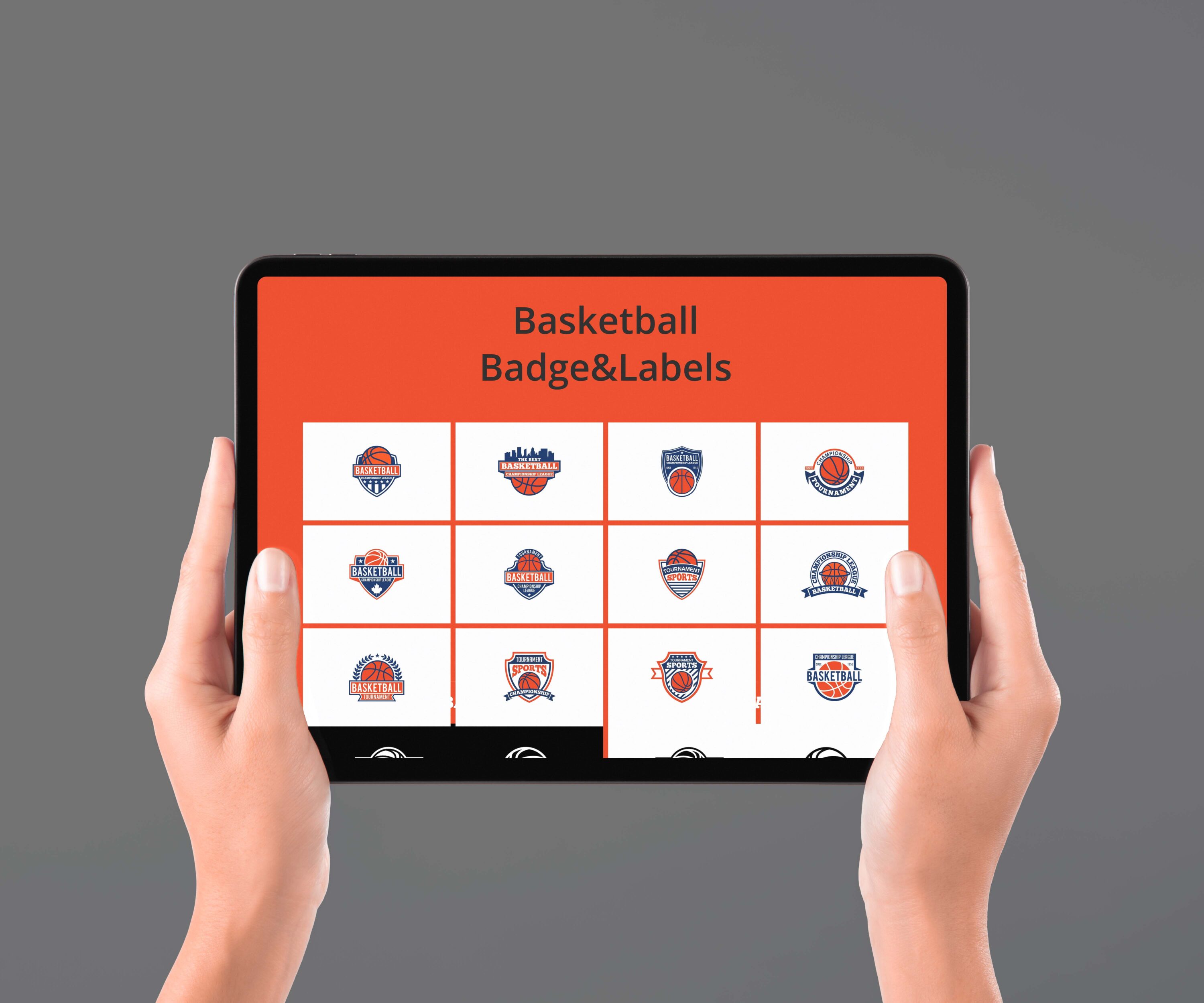 BASKETBALL BADGE & LABELS VOL1 - tablet.