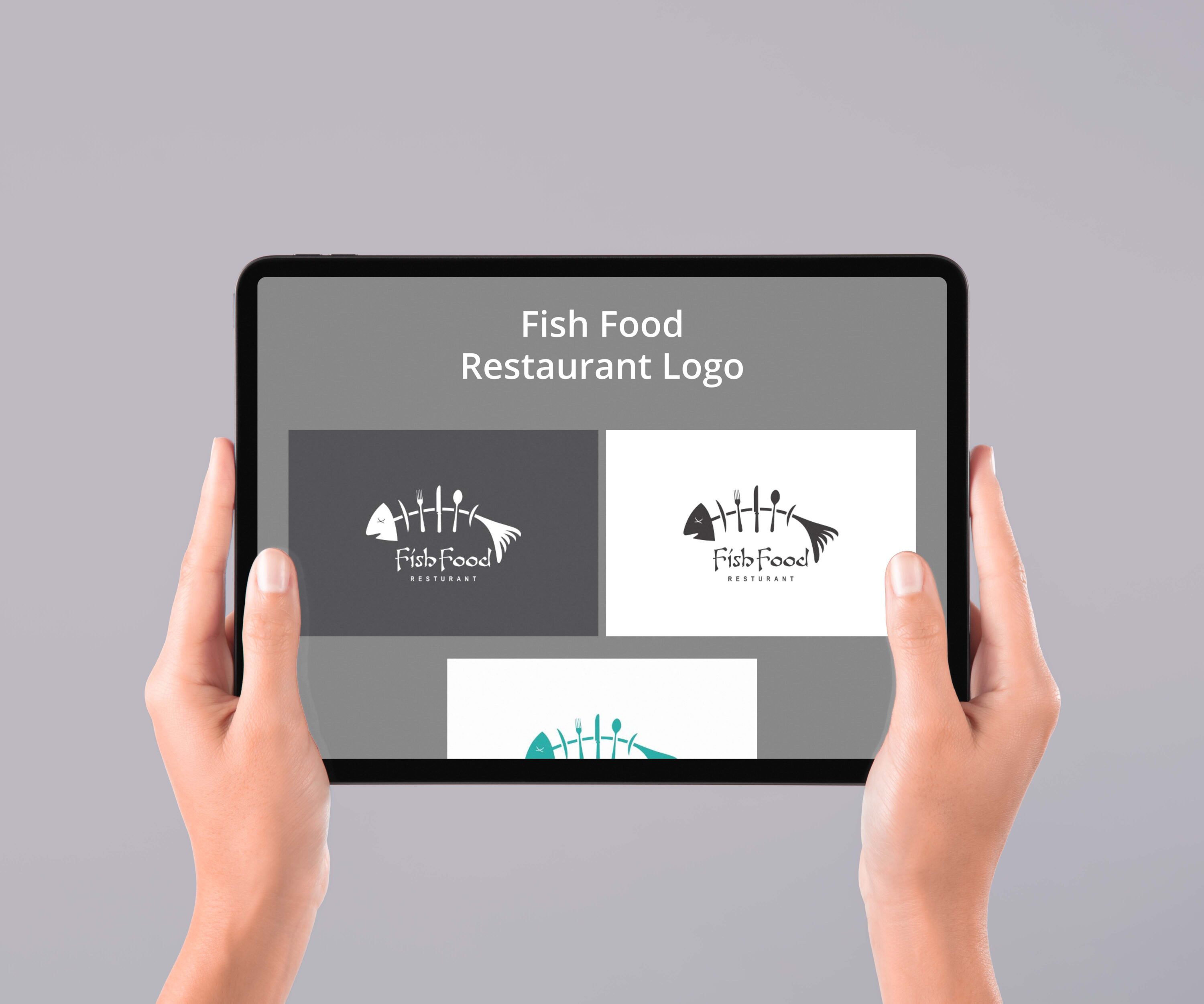 Fish Food Restaurant Logo - tablet.