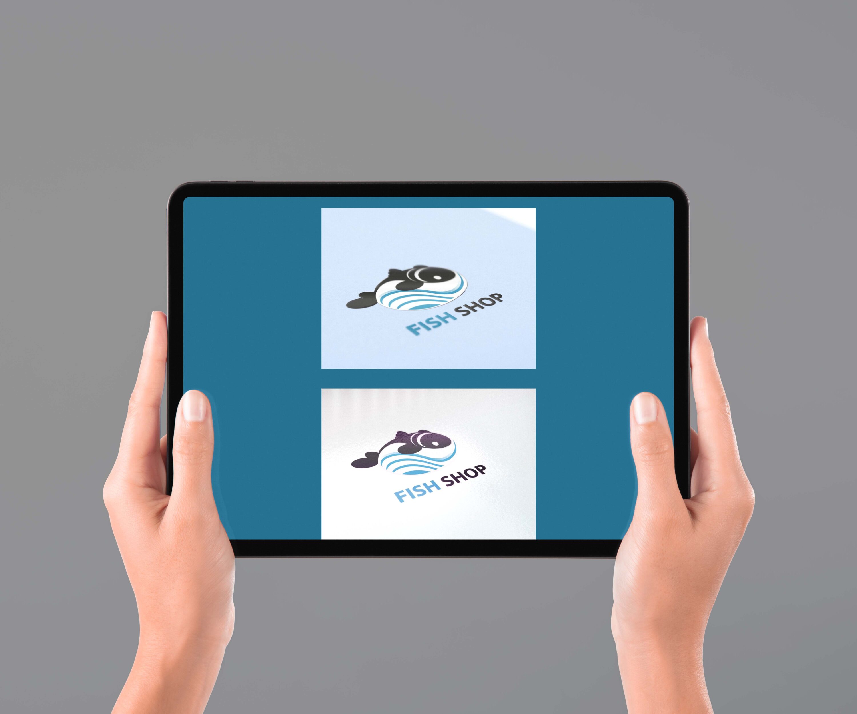 FISH SHOP logotype - tablet.