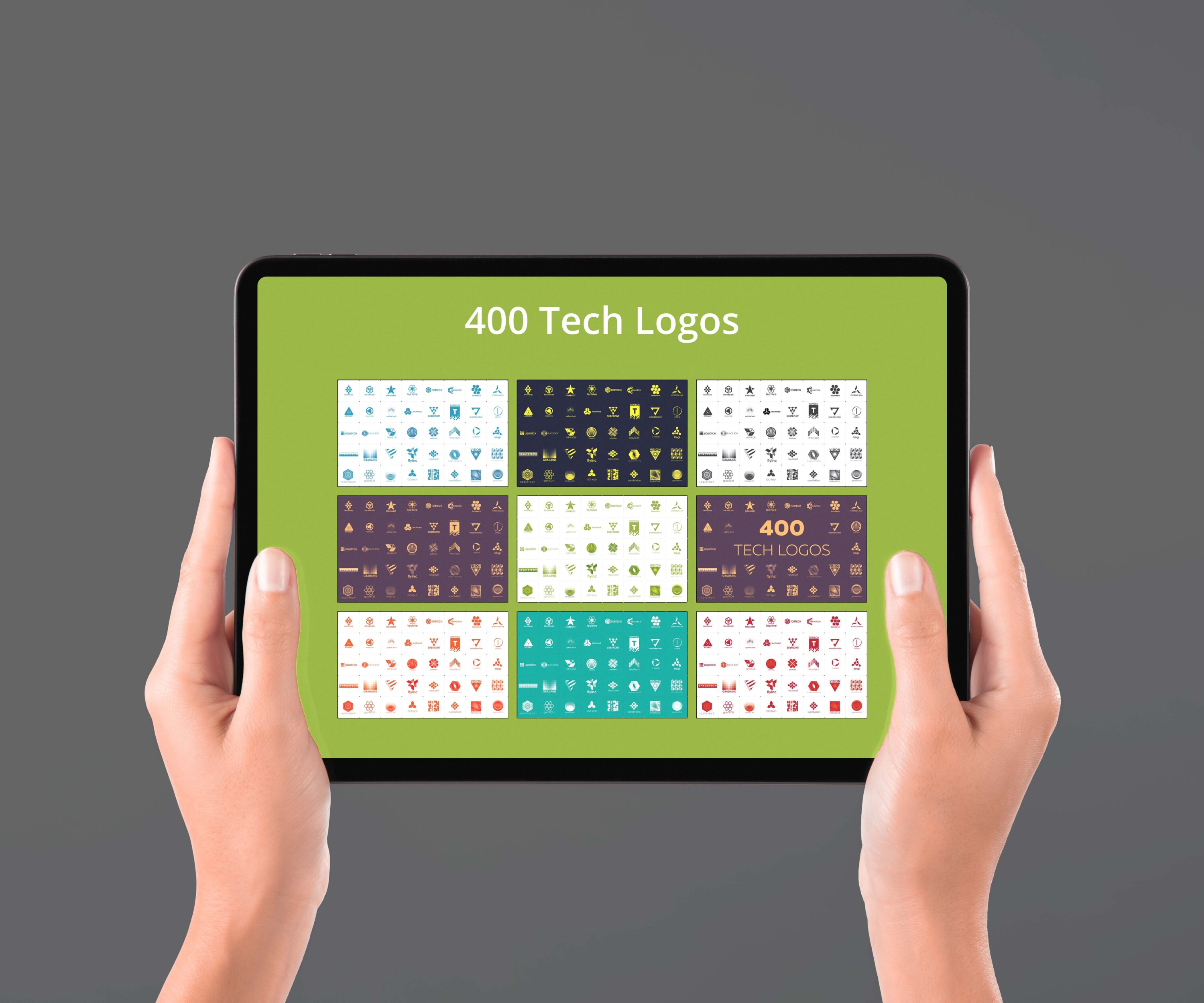 400 tech logos tablet preview.