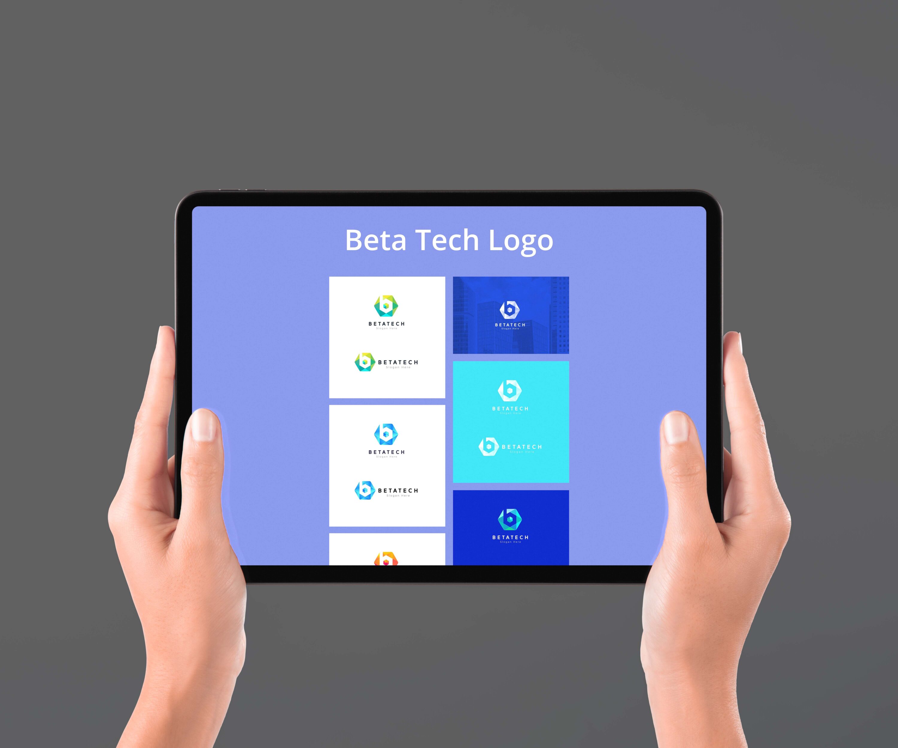 Letter B Logo - Beta Tech Logo tablet preview.