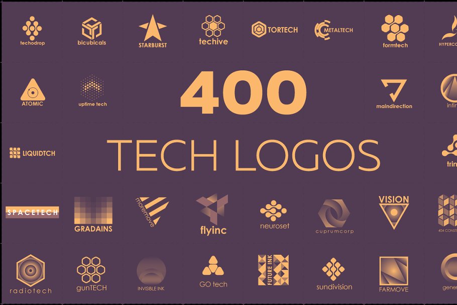 Cover image of 400 Tech Logos.