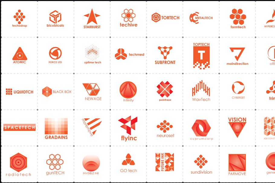 Orange Tech Logos.