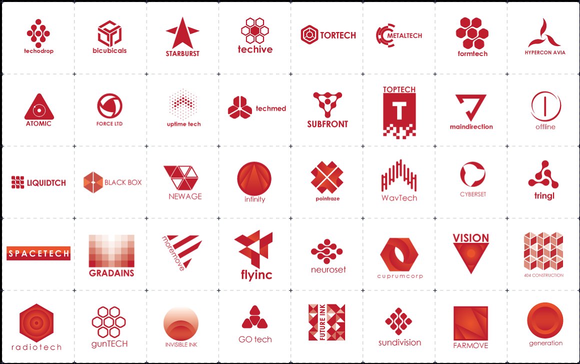 Red Tech Logos.