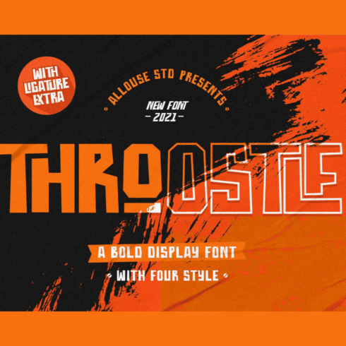 Throostle a Bold Display Font Family.