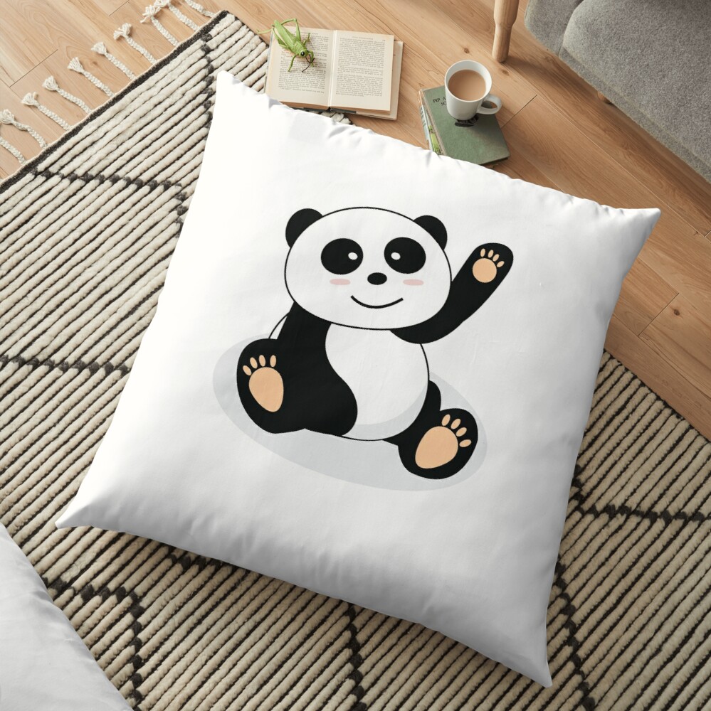 Panda T-shirt Design pillow.