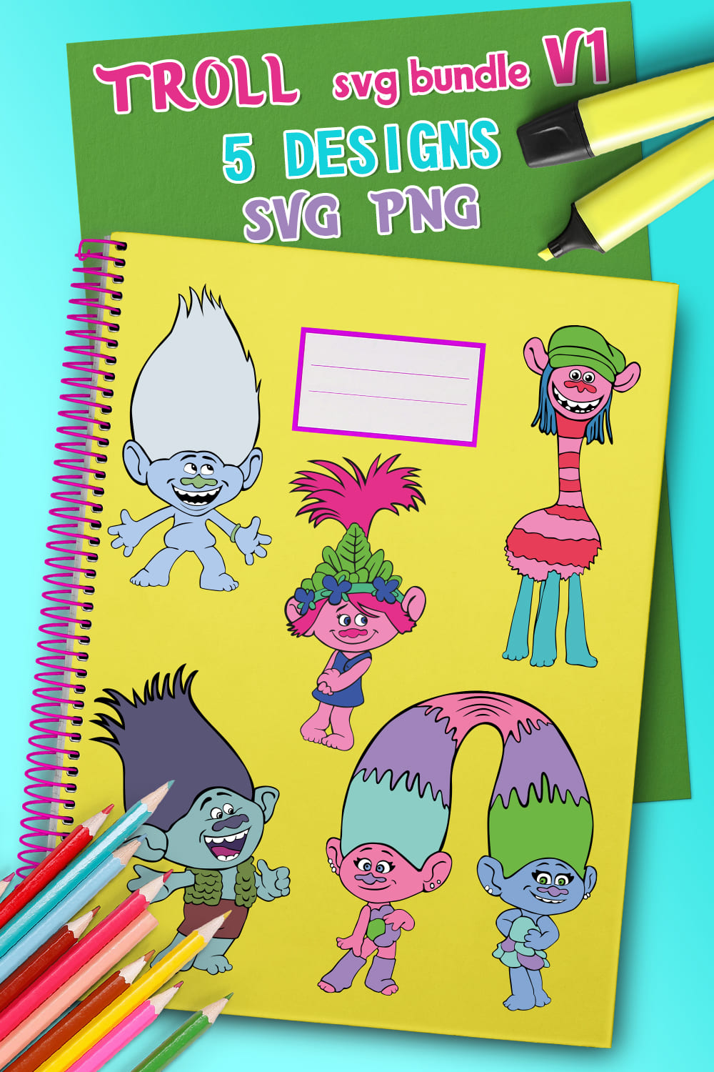 troll svg bundle pinterest image.