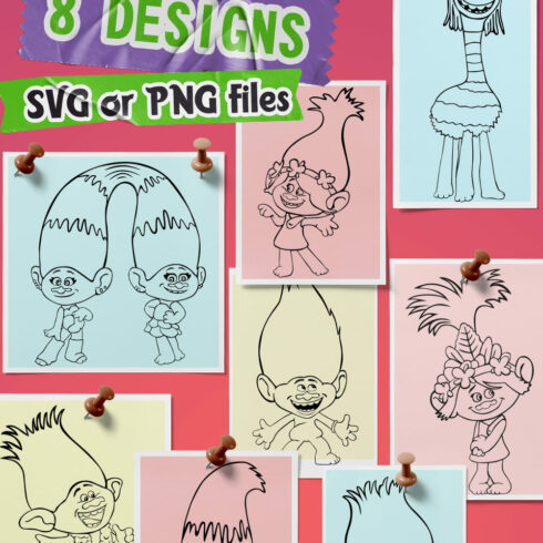 Outline Troll SVG: 8 Designs | Master Bundles