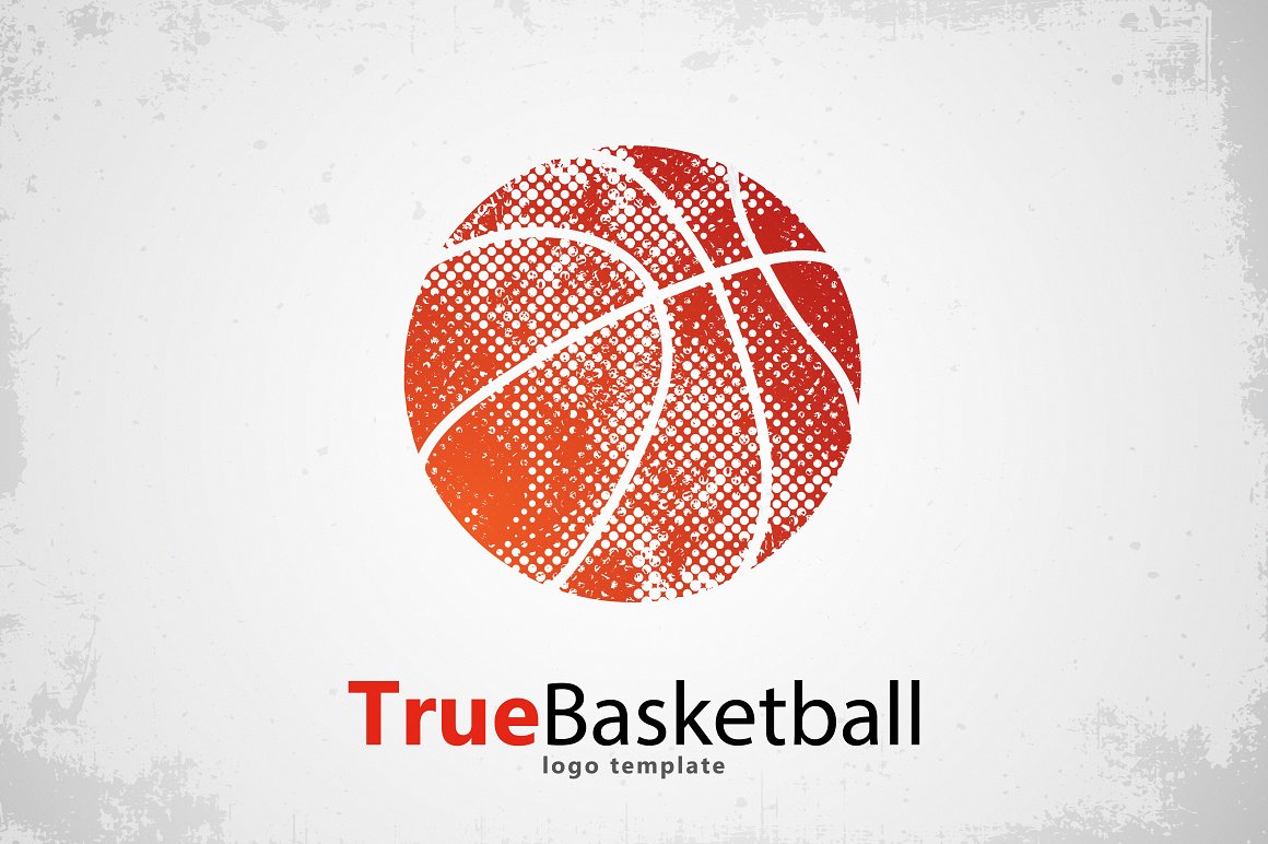 Vintage basketball logo.