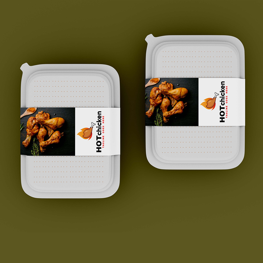Chicken Logo Template preview image.