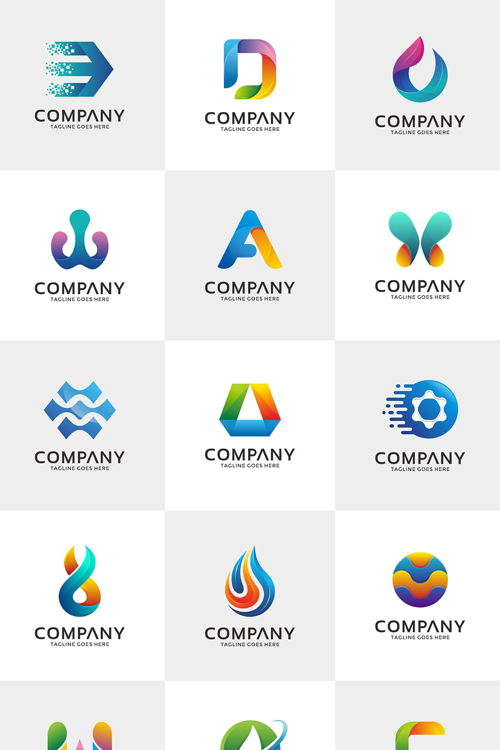 Pack of 25 Company Logos pinterest preview.