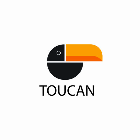Toucan bird with the word toucan on it.