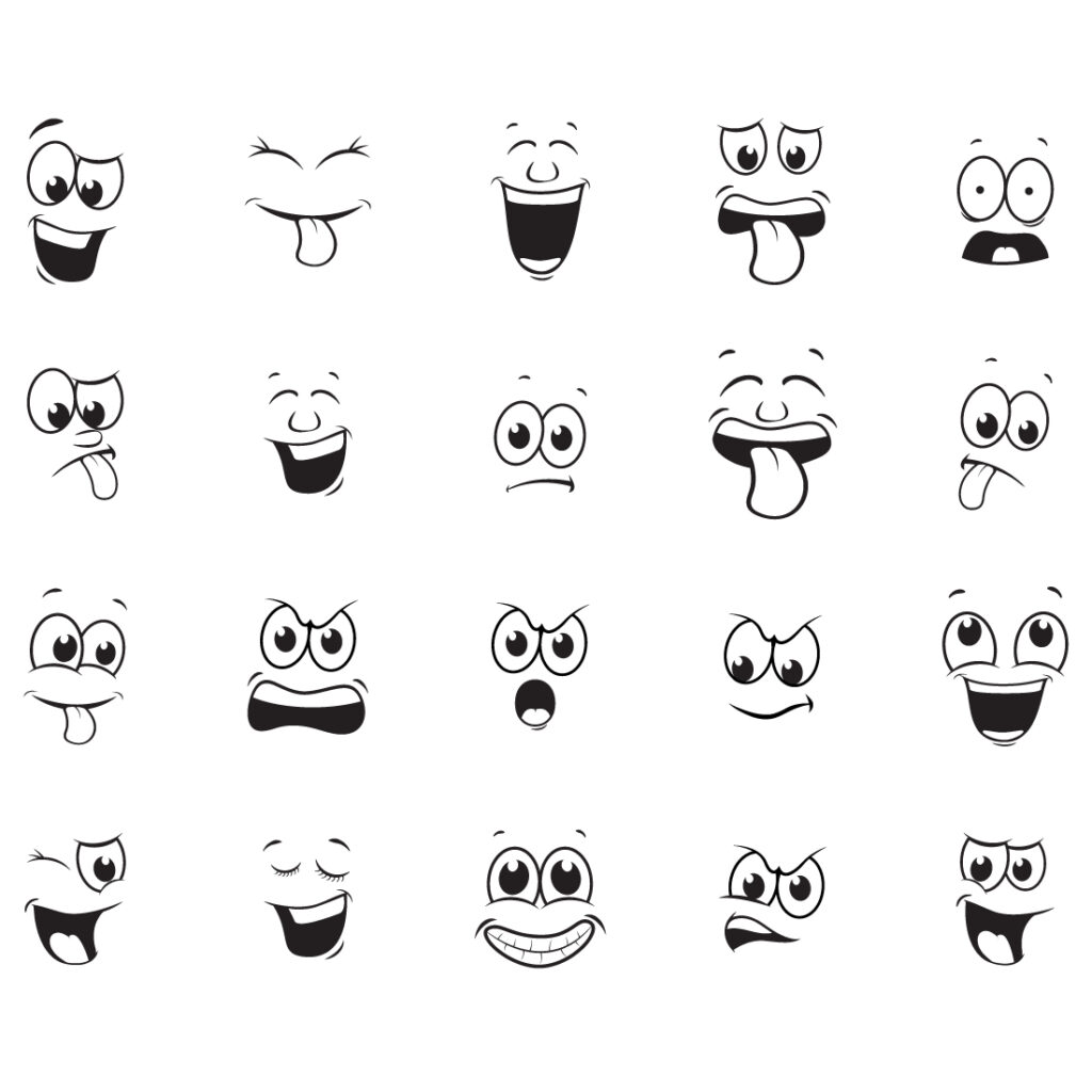 Funny Cartoon Facial Expressions Sublimation Svg Design - MasterBundles