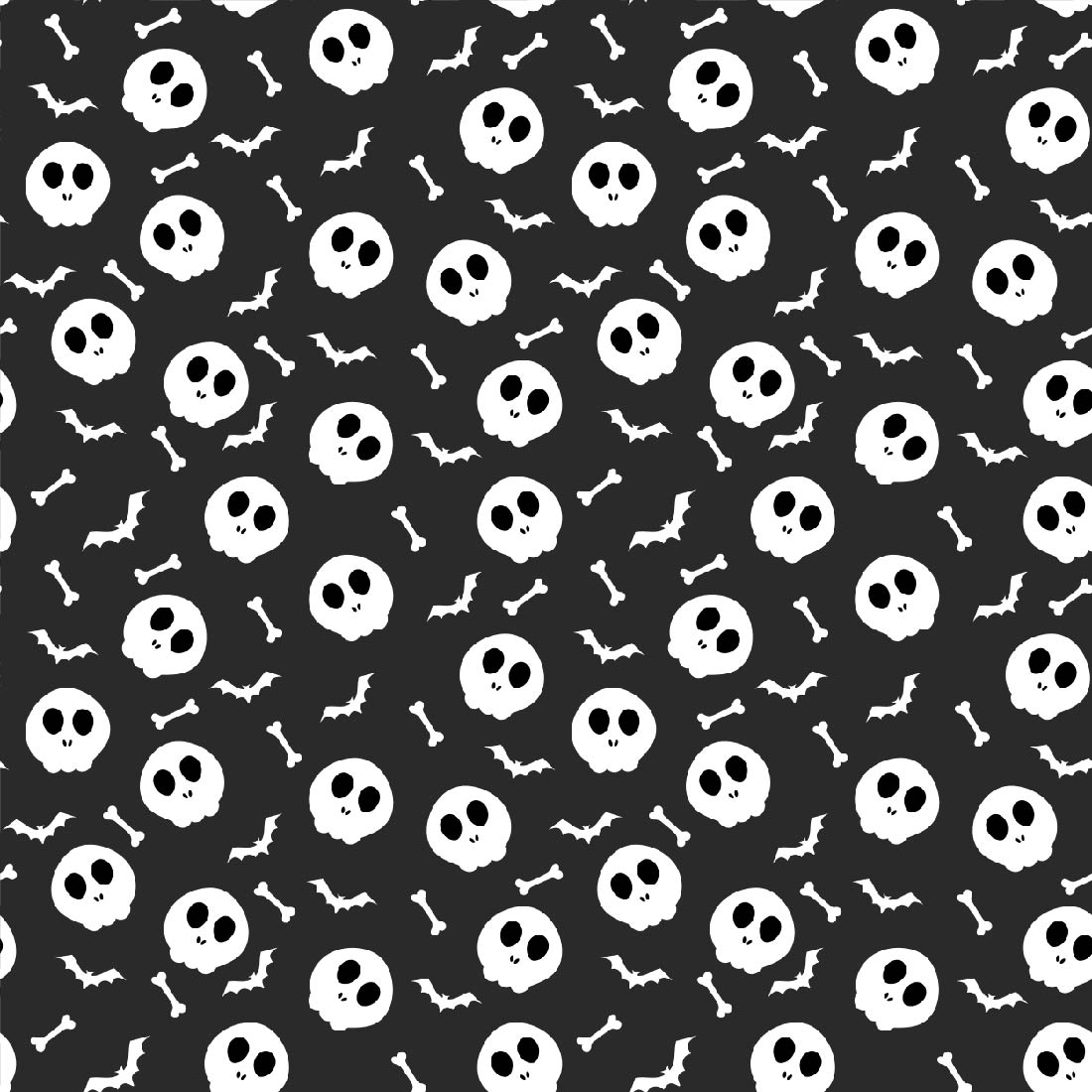 Scary Halloween Ghost Pumpkins and Skulls Vector Seamless Patterns