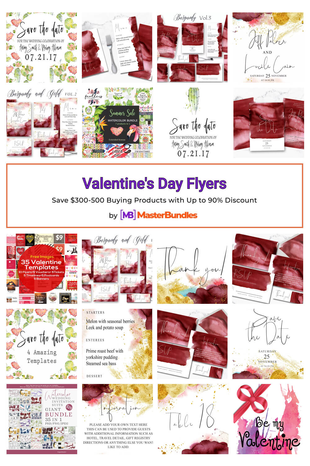 valentines day flyers pinterest image.