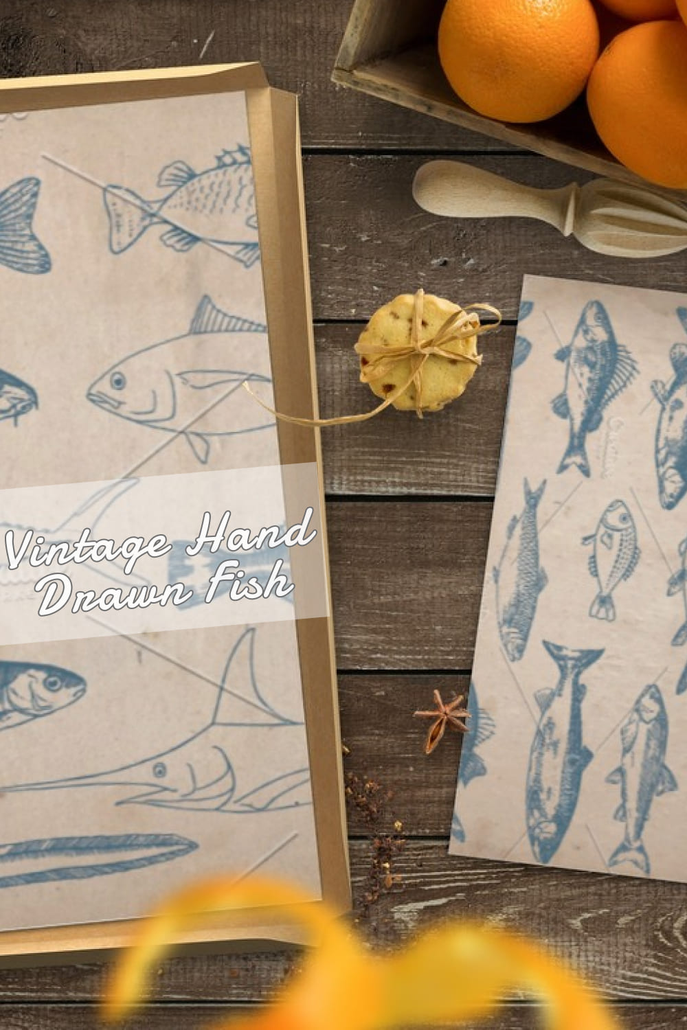 58 Vintage Hand Drawn Fish - preview image.
