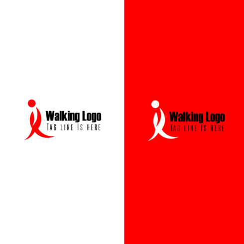 walking logo