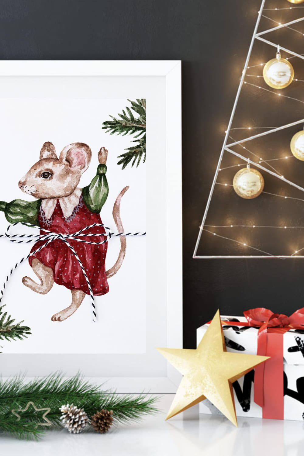 watercolor christmas mouses 05