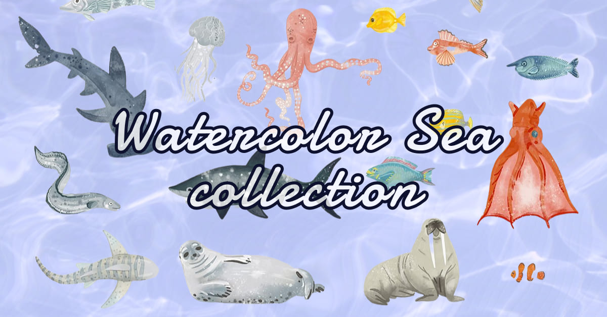 Watercolor Sea Collection – MasterBundles