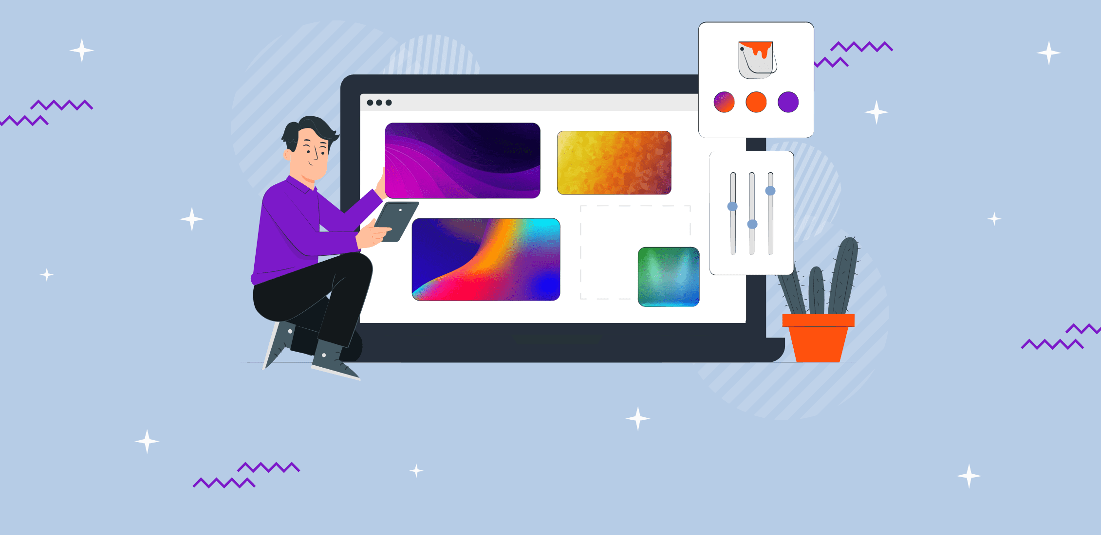 Ways to use gradients in your designs Example.