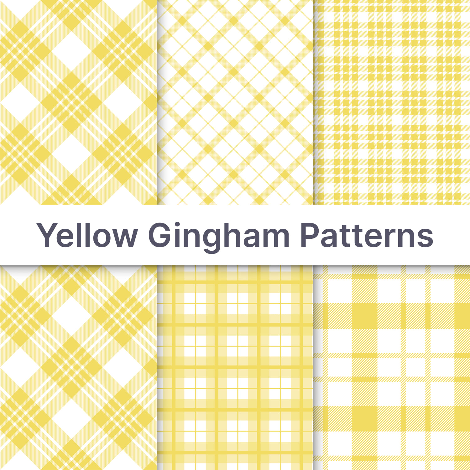 yellow gingham patterns.