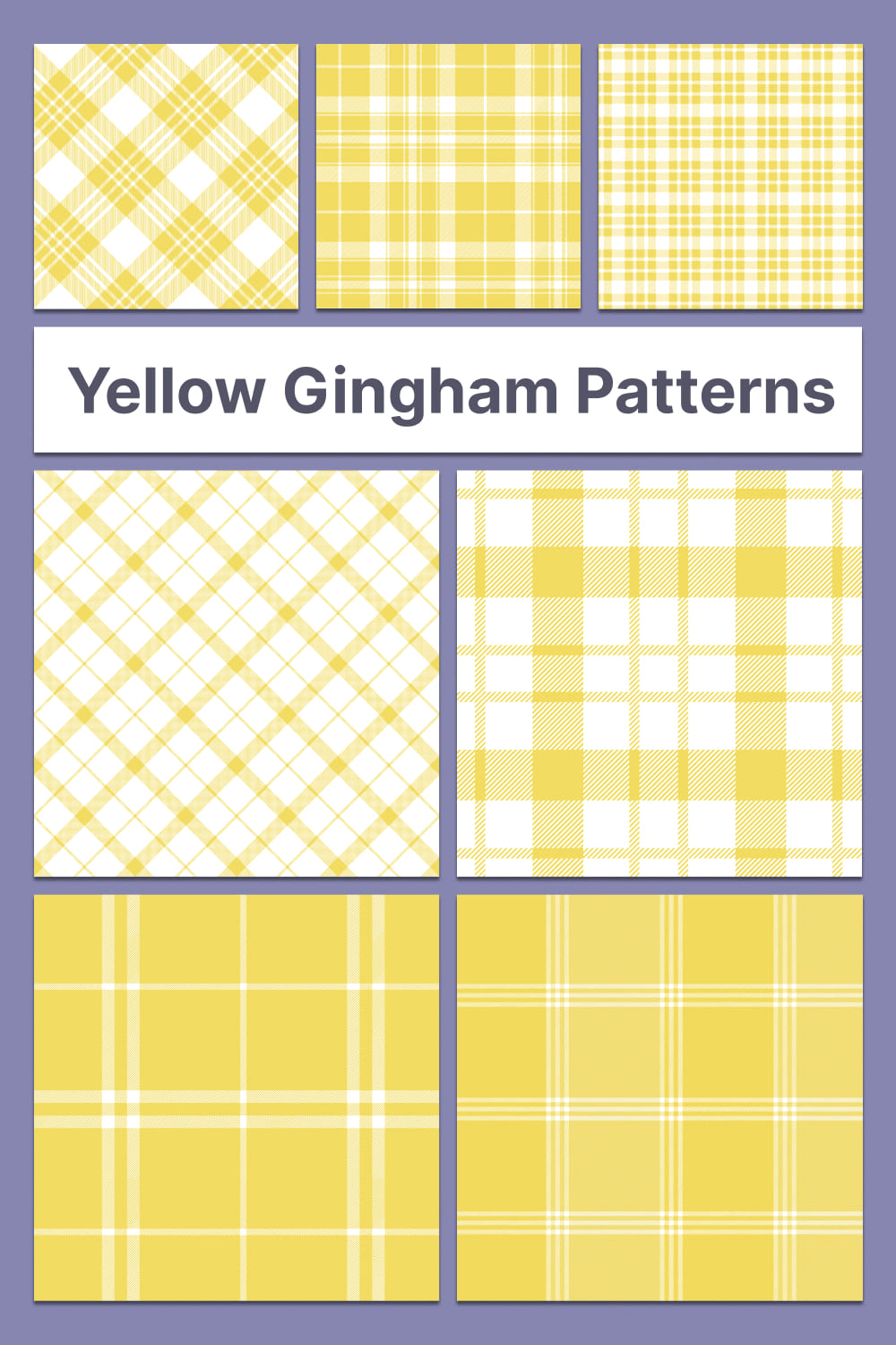 Delicate yellow gingham prints.
