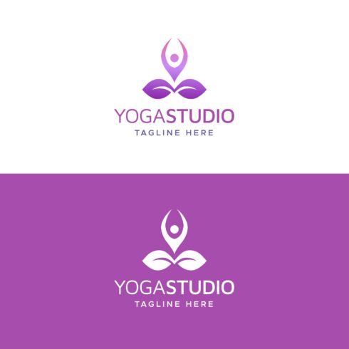 Yoga Logo Template purple.