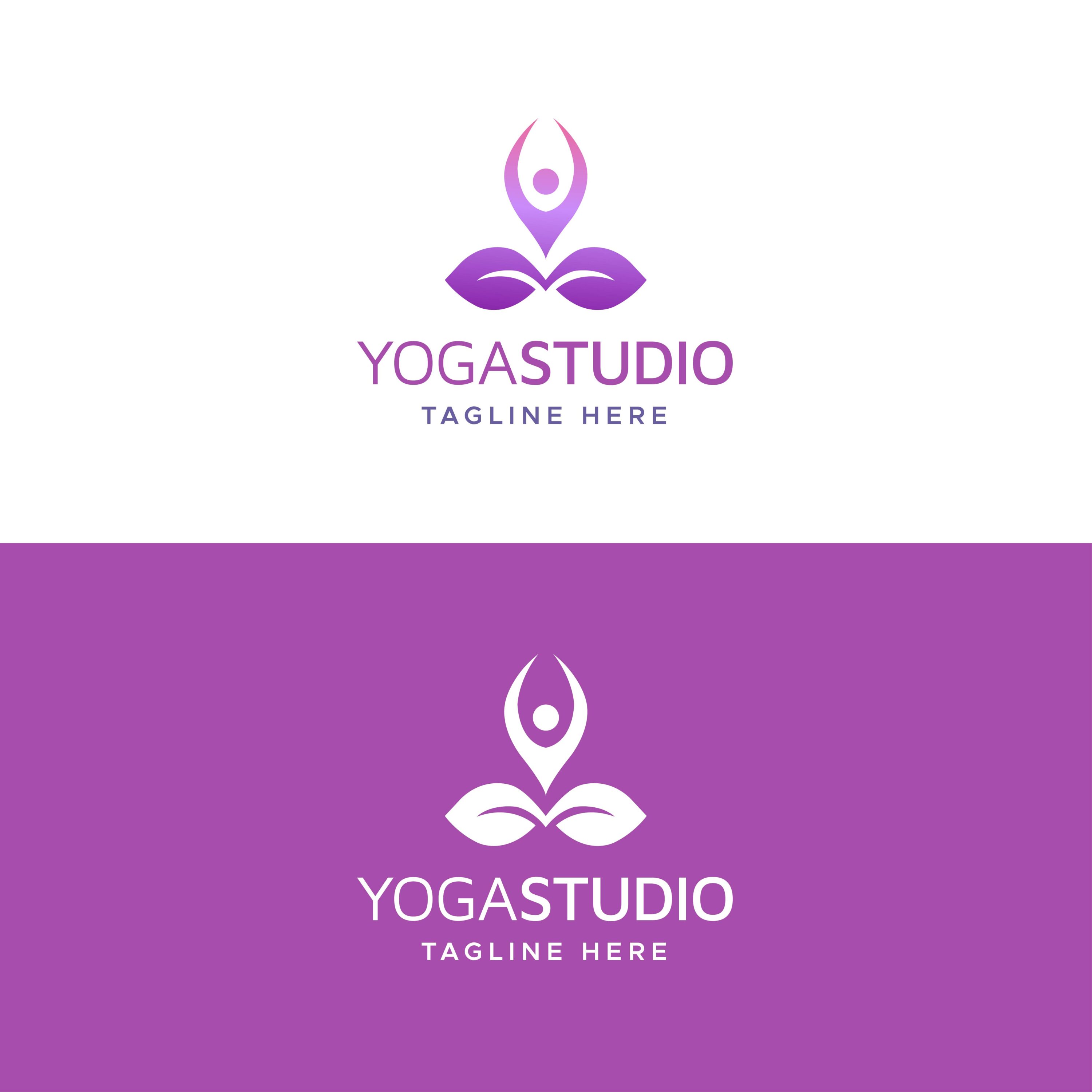 Yoga Logo Template purple.