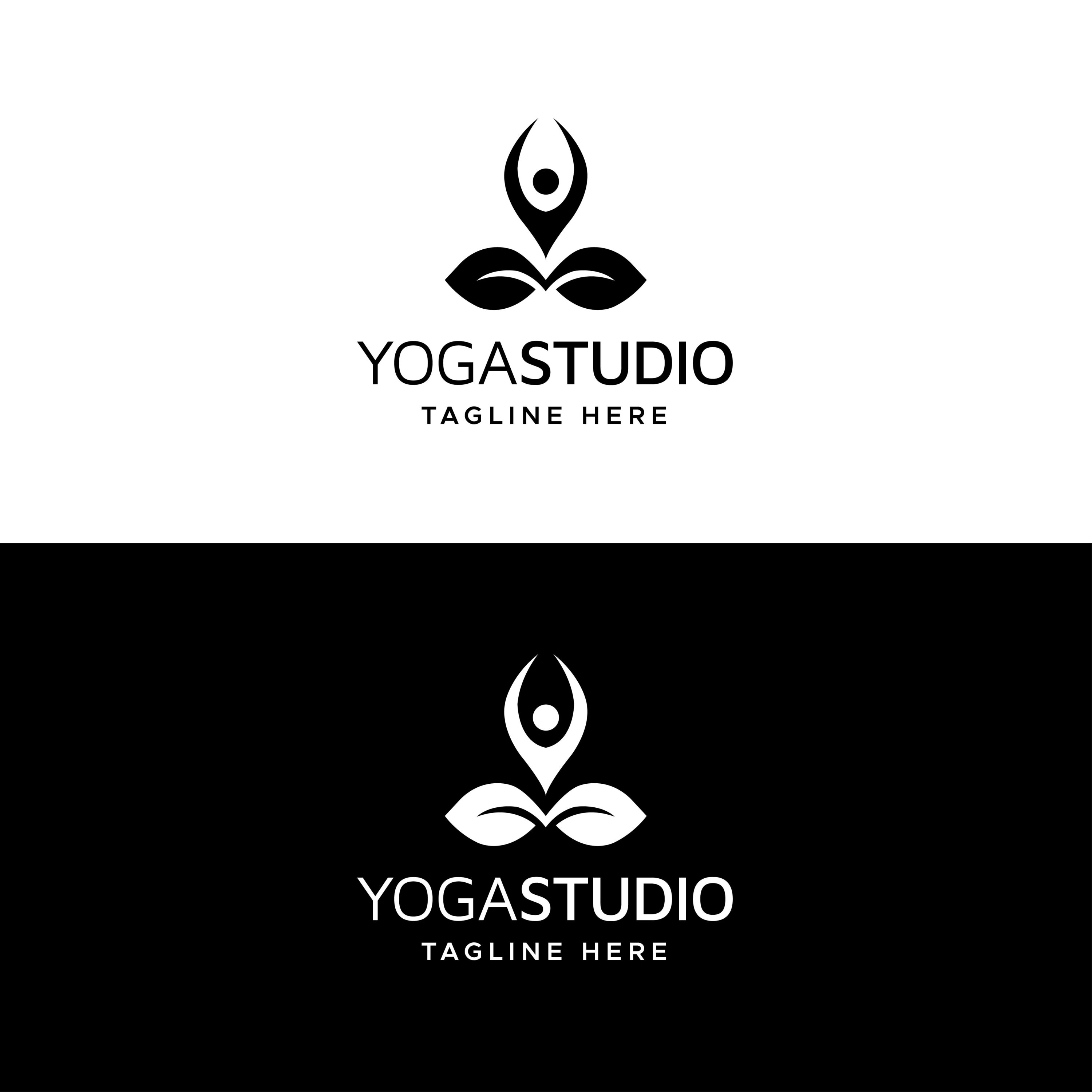 Yoga Logo Template black & white.